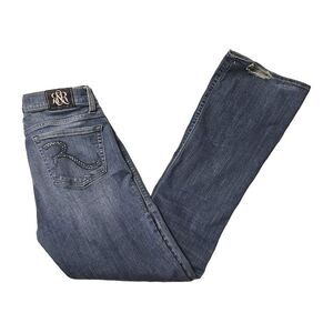Rock &‎ Republic Bootcut Jeans Rhinestone Ripped Cowgirl Westerncore Rodeo 8R